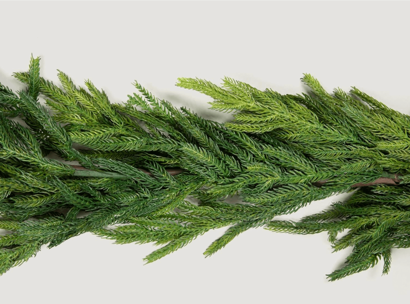 Norfolk pine garland for Christmas tablescape decoration